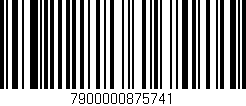 Código de barras (EAN, GTIN, SKU, ISBN): '7900000875741'