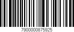 Código de barras (EAN, GTIN, SKU, ISBN): '7900000875925'