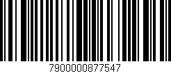 Código de barras (EAN, GTIN, SKU, ISBN): '7900000877547'