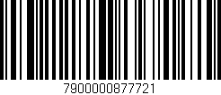 Código de barras (EAN, GTIN, SKU, ISBN): '7900000877721'