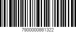 Código de barras (EAN, GTIN, SKU, ISBN): '7900000881322'