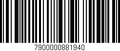 Código de barras (EAN, GTIN, SKU, ISBN): '7900000881940'