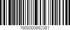 Código de barras (EAN, GTIN, SKU, ISBN): '7900000882381'