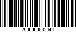 Código de barras (EAN, GTIN, SKU, ISBN): '7900000883043'