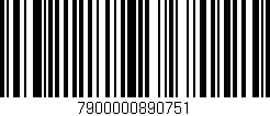 Código de barras (EAN, GTIN, SKU, ISBN): '7900000890751'