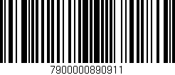 Código de barras (EAN, GTIN, SKU, ISBN): '7900000890911'