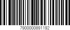 Código de barras (EAN, GTIN, SKU, ISBN): '7900000891192'