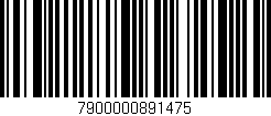 Código de barras (EAN, GTIN, SKU, ISBN): '7900000891475'