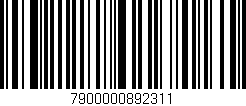Código de barras (EAN, GTIN, SKU, ISBN): '7900000892311'
