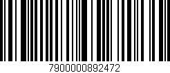 Código de barras (EAN, GTIN, SKU, ISBN): '7900000892472'