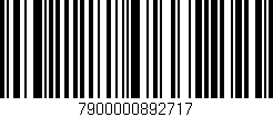 Código de barras (EAN, GTIN, SKU, ISBN): '7900000892717'