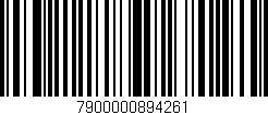 Código de barras (EAN, GTIN, SKU, ISBN): '7900000894261'
