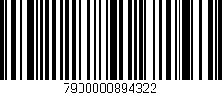Código de barras (EAN, GTIN, SKU, ISBN): '7900000894322'
