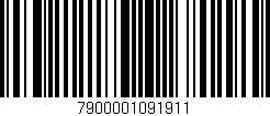 Código de barras (EAN, GTIN, SKU, ISBN): '7900001091911'