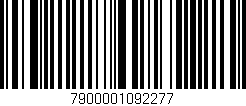 Código de barras (EAN, GTIN, SKU, ISBN): '7900001092277'