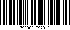 Código de barras (EAN, GTIN, SKU, ISBN): '7900001092918'