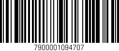 Código de barras (EAN, GTIN, SKU, ISBN): '7900001094707'