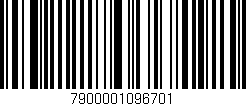 Código de barras (EAN, GTIN, SKU, ISBN): '7900001096701'