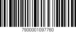 Código de barras (EAN, GTIN, SKU, ISBN): '7900001097760'
