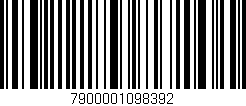 Código de barras (EAN, GTIN, SKU, ISBN): '7900001098392'