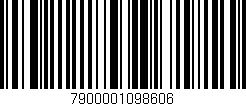 Código de barras (EAN, GTIN, SKU, ISBN): '7900001098606'