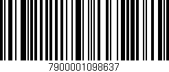 Código de barras (EAN, GTIN, SKU, ISBN): '7900001098637'