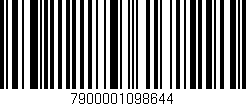 Código de barras (EAN, GTIN, SKU, ISBN): '7900001098644'