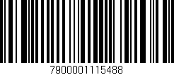 Código de barras (EAN, GTIN, SKU, ISBN): '7900001115488'