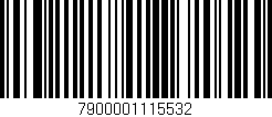 Código de barras (EAN, GTIN, SKU, ISBN): '7900001115532'