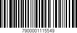 Código de barras (EAN, GTIN, SKU, ISBN): '7900001115549'