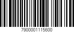 Código de barras (EAN, GTIN, SKU, ISBN): '7900001115600'