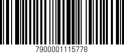 Código de barras (EAN, GTIN, SKU, ISBN): '7900001115778'