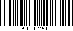 Código de barras (EAN, GTIN, SKU, ISBN): '7900001115822'