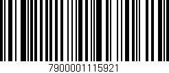 Código de barras (EAN, GTIN, SKU, ISBN): '7900001115921'