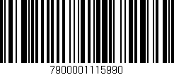 Código de barras (EAN, GTIN, SKU, ISBN): '7900001115990'