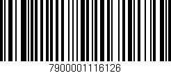 Código de barras (EAN, GTIN, SKU, ISBN): '7900001116126'