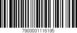 Código de barras (EAN, GTIN, SKU, ISBN): '7900001116195'