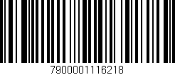 Código de barras (EAN, GTIN, SKU, ISBN): '7900001116218'