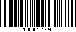 Código de barras (EAN, GTIN, SKU, ISBN): '7900001116249'