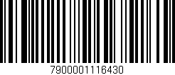 Código de barras (EAN, GTIN, SKU, ISBN): '7900001116430'