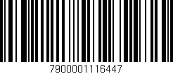 Código de barras (EAN, GTIN, SKU, ISBN): '7900001116447'