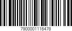 Código de barras (EAN, GTIN, SKU, ISBN): '7900001116478'
