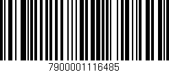 Código de barras (EAN, GTIN, SKU, ISBN): '7900001116485'