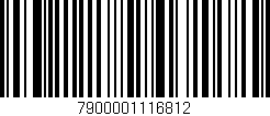 Código de barras (EAN, GTIN, SKU, ISBN): '7900001116812'