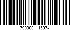Código de barras (EAN, GTIN, SKU, ISBN): '7900001116874'