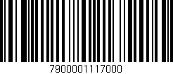 Código de barras (EAN, GTIN, SKU, ISBN): '7900001117000'