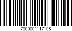 Código de barras (EAN, GTIN, SKU, ISBN): '7900001117185'