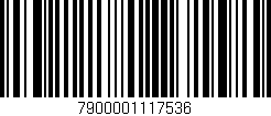 Código de barras (EAN, GTIN, SKU, ISBN): '7900001117536'