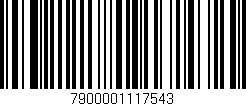 Código de barras (EAN, GTIN, SKU, ISBN): '7900001117543'