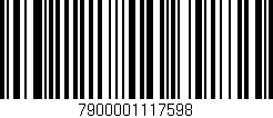 Código de barras (EAN, GTIN, SKU, ISBN): '7900001117598'